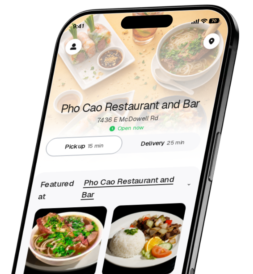 Pho Cao Restaurant and Bar app preview